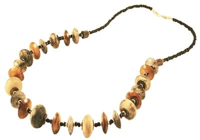 Round Cow Horn Necklace - JENE1727