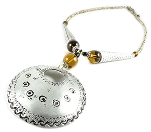 Oval Metal Necklace - JENE1748
