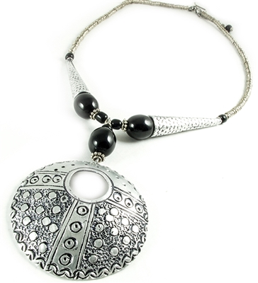 Oval Metal Necklace - JENE1749