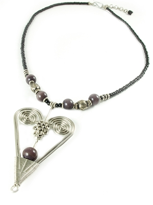 Heart Wire Necklace - JENE1784