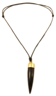 Tooth Cow Horn Necklace - JENE1931