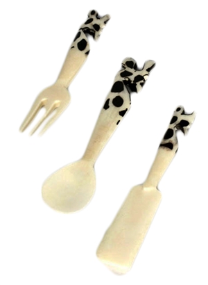 Giraffe Cow Bone Spoon - KISP1048
