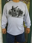 Long Sleeve Cruzin Mann Shirt with Logo Face on Back