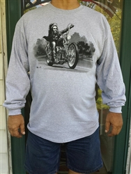 Long Sleeve Cruzin Mann Shirt with Logo Face on Back