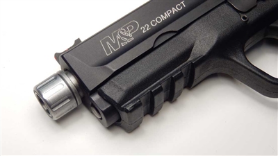 S&W M&P Compact | M&P thread adapter | M&P22 1/2x28 Thread Adapter with Fluted Thread Protector | 22lrupgrades | M&P Compact | suppressed | suppressor host | the best