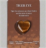 Heart shaped healing stones/pocket stones with card - Tiger Eye