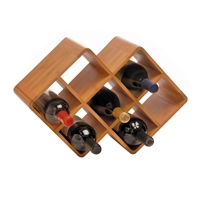 Greenophile Bamboo 8-Bottle Rack