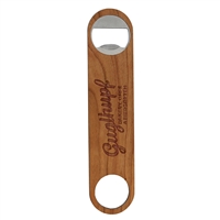 Custom Bar Blade Bottle Opener, Cherry Wood, Bulk