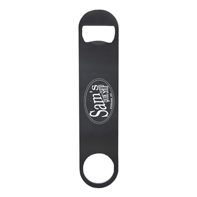 Custom Bar Blade Bottle Opener, Bulk Black