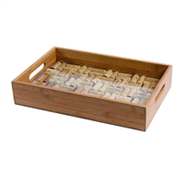 Greenophile Bamboo Service Tray W/ Glass