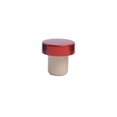 Aluminum Stopper, Red, Bulk