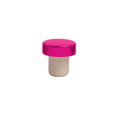 Aluminum Stopper, Hot Pink, Bulk