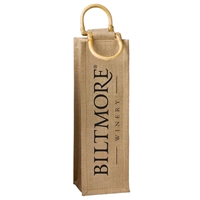 Custom Jute Vino-Sack, One Bottle