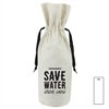 Canvas Wine Bag, Save Water