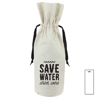 Canvas Wine Bag, Save Water