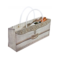 Purse Tote, Ivory Gator