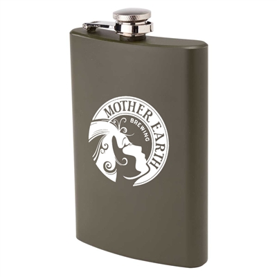 Custom Flask, 8 oz, Army Green