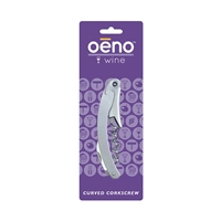 Curved Stainless Steel Corkscrew, Carded