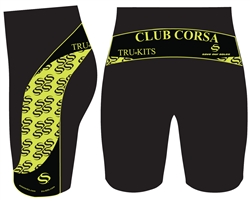 Club Corsa - Bib Shorts - Logo - Black/Lime