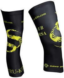 Club Corsa - Knee Warmers - Logo - Black/Lime