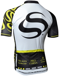 Pro Corsa - SS Jersey - Morse Code - White/Lime