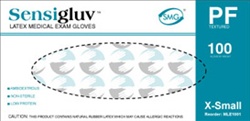 SensiGluv Premium Powder-Free Latex Exam Gloves - Textured (MLE100)