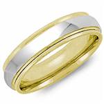 10K White & Yellow Gold Band