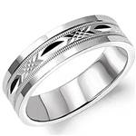 10K White Gold Band