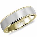 10K White & Yellow Gold Band