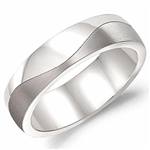 10K White Gold Band