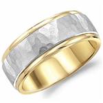 10K White & Yellow Gold Band