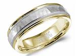 10K White & Yellow Gold Band