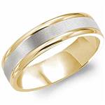 10K White & Yellow Gold Band