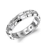 Diamond 10K White Gold Band