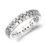 Diamond 10K White Gold Band