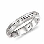 Diamond 10K White Gold Band