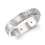 Diamond 10K White Gold Band