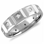 Diamond 10K White Gold Band