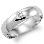 Diamond 10K White Gold Band