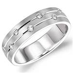 Diamond 10K White Gold Band