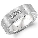 Diamond 10K White Gold Band