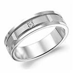 Diamond 10K White Gold Band