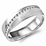 Diamond 10K White Gold Band