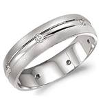 Diamond 10K White Gold Band