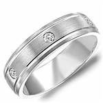 Diamond 10K White Gold Band