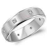 Diamond 10K White Gold Band