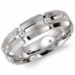 Diamond 10K White Gold Band