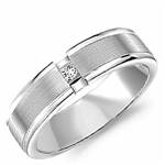 Diamond 10K White Gold Band