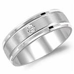 Diamond 10K White Gold Band