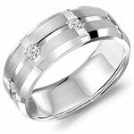 Diamond 10K White Gold Band